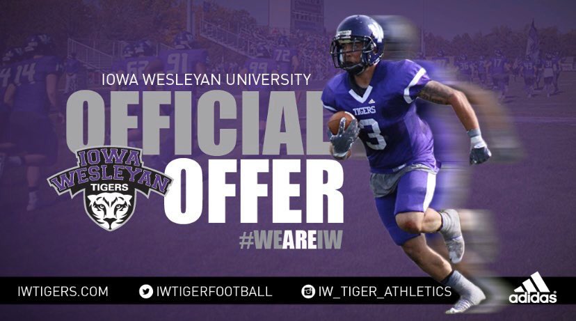 bran_bran10's tweet photo. Blessed to say I’ve received an offer from Iowa Wesleyan University 🐅🐾  @IWTigerFootball @Coach_Sears https://t.co/uMWtRl8UEz