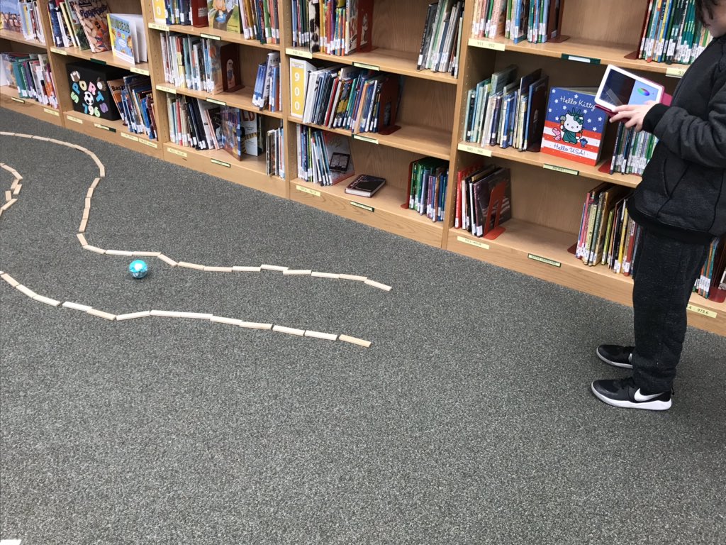 Hunt4books's tweet photo. Took a regular math review and added some STEM activities- kids completely engaged!! Beebots, Sphero, Keva, digital breakout!! @bdgaida @MNEStheBest @DianeHarazin https://t.co/s0iMp5tpi6
