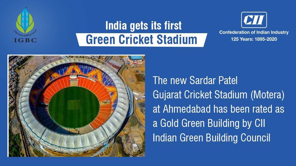 India gears up to welcome President Donald Trump and Prime Minister Narendra Modi to the world’s largest green cricket stadium! #TrumpIndiaVisit <a href="/IGBConline/">Indian Green Building Council (IGBC)</a> <a href="/moefcc/">MoEF&CC</a> <a href="/IndiaSports/">Dept of Sports MYAS</a> <a href="/BCCI/">BCCI</a> <a href="/ICC/">ICC</a>