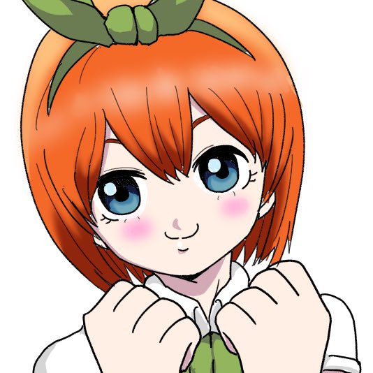 naya@絵描きさんがTwitterに投稿した中野四葉(五等分の花嫁)のイラスト。