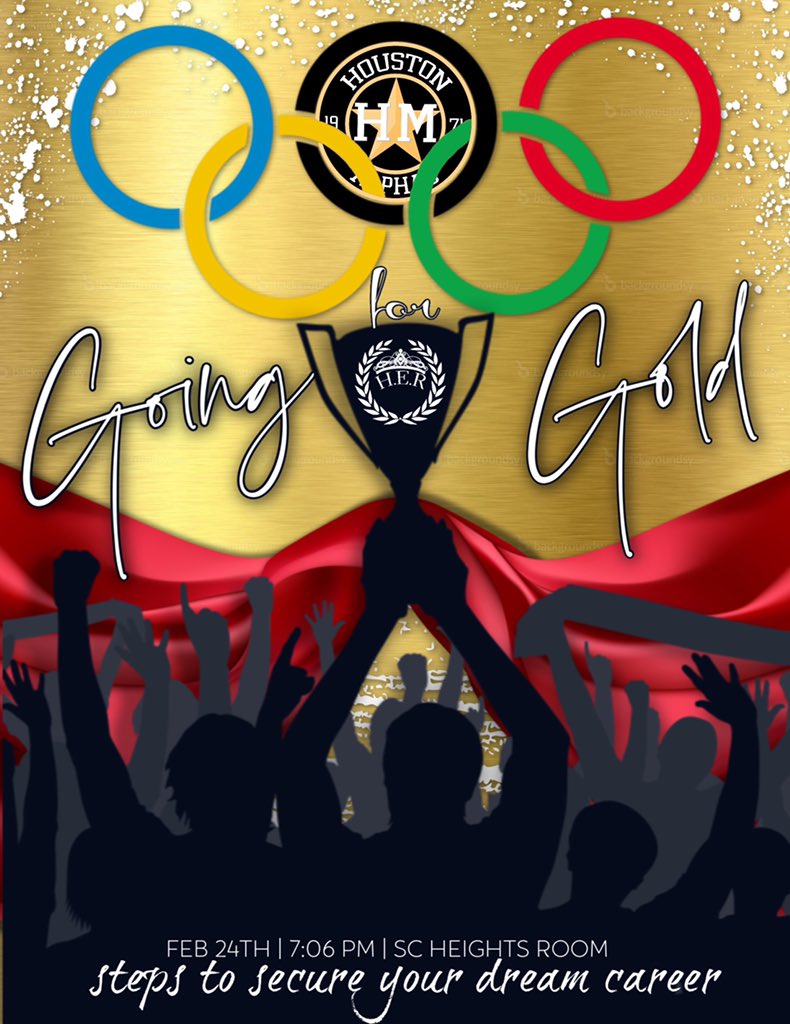 Learn the steps to secure your dream job after college with <a href="/UHALPHAS/">UH ALPHAS</a> &amp; <a href="/her_uh/">𝗛.𝗘.𝗥. 𝗨𝗻𝗶𝘃𝗲𝗿𝘀𝗶𝘁𝘆 𝗼𝗳 𝗛𝗼𝘂𝘀𝘁𝗼𝗻</a> ✅

Going for Gold 🏅

Tomorrow, February 24th | 7:06 | SC Heights Room

Attire: Business Casual Recommended