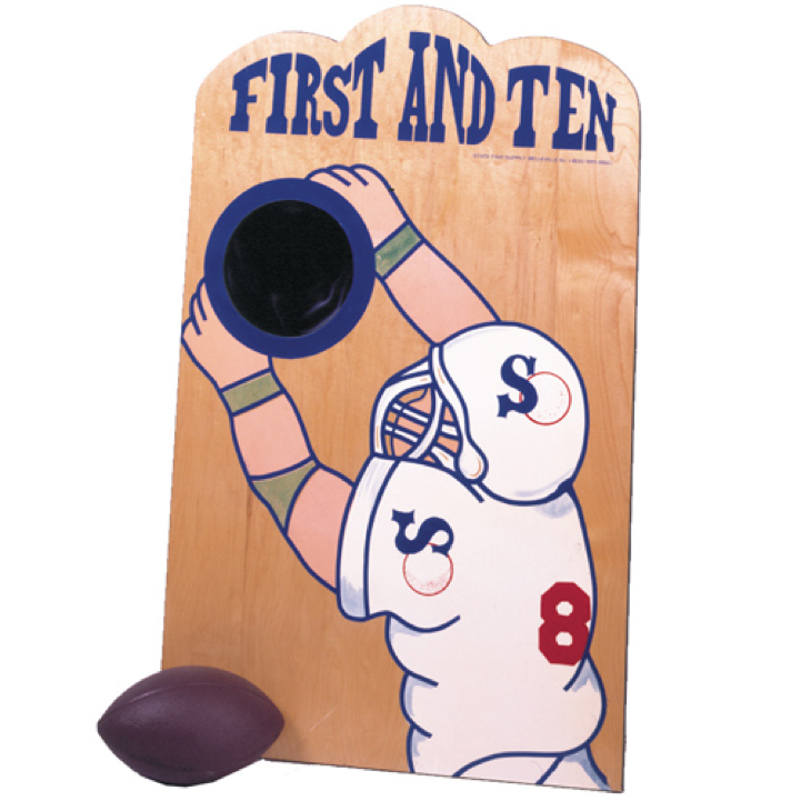 hart_ent's tweet photo. First and Ten is a classic Football carnival game! Hone your athletic skills and toss the football from a distance into the narrow hole. https://t.co/G362ztr3CQ https://t.co/rgX7Z0UaTP