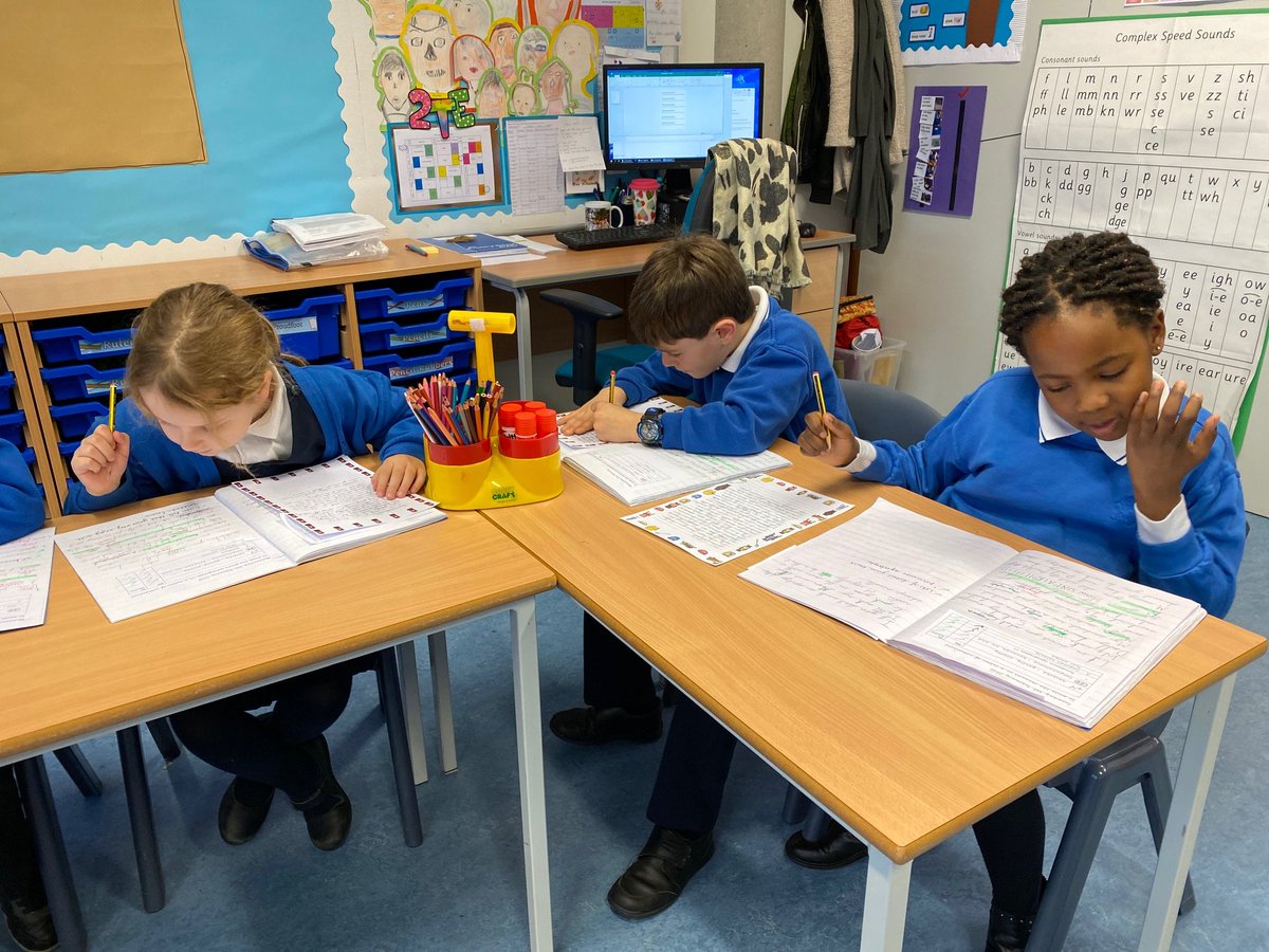 BSNJSV's tweet image. #JSVY2 are straight back into learning after a lovely half term break. This morning, they have been publishing their apology or complaint letter in English and investigating fractions in Maths. What a wonderful start to this half term!