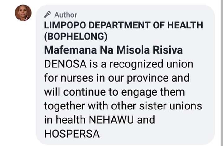 s_kwinda's tweet photo. Mec we know u have given someone higher post than  qualifications form denosa  ,u and denosa all must fall #phophimustfall https://t.co/K1nmp5Kbxn