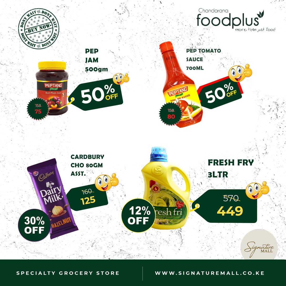 Happy new week!
Kick off this new week with great shopping at Chandarana foodplus #signaturemall. Don't wait shop now!
.
.
.
.
#signaturelifestyle #shopping #chandaranafoodplus #family #healthyfood #healthymeal #eathealthy