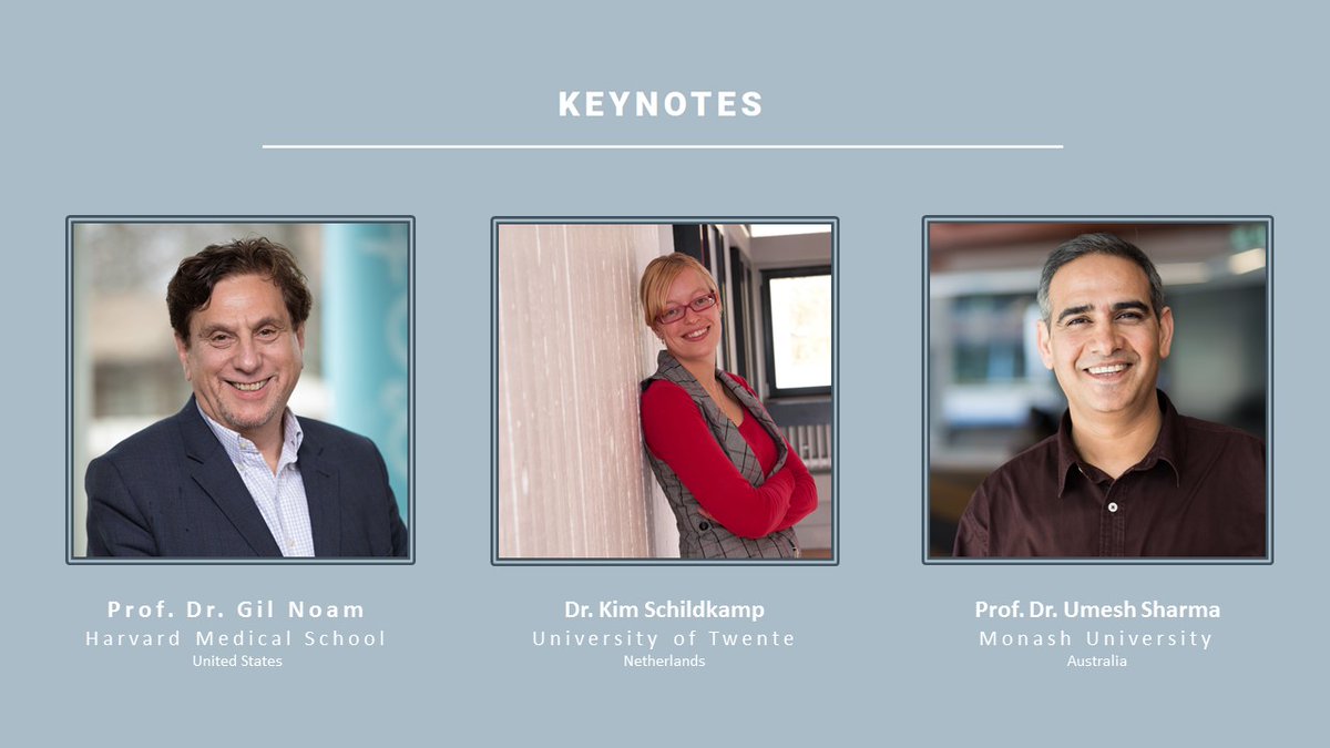 SIG18_2022's tweet photo. Meet our keynote speakers for #SIG18_23_2020
Gil Noam, @SchildkampKim & Umesh Sharma!
https://t.co/jIusavKz3D
@earli_office #DiversityandInclusion #conference #educationaleffectiveness #EARLI #Freiburg https://t.co/ULTKgos5ae