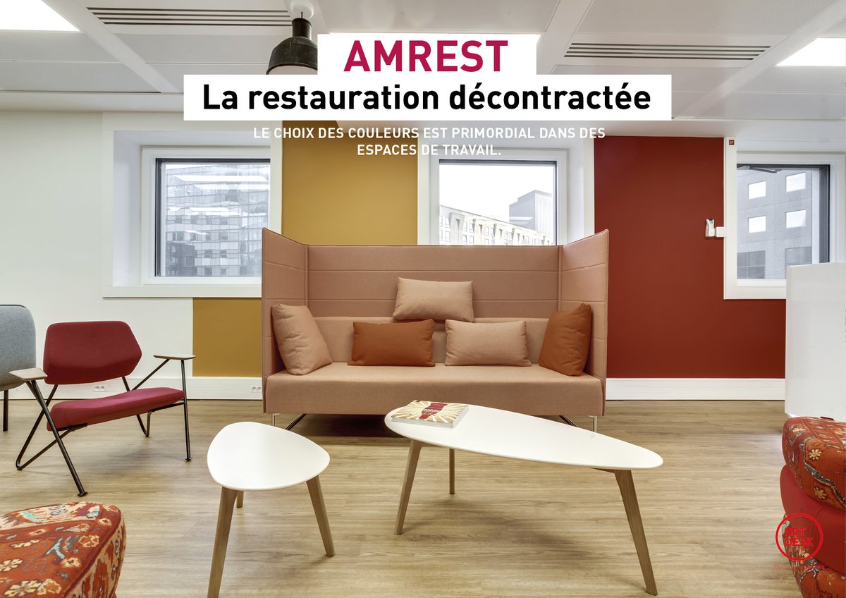 ArtdeskGroup's tweet image. Le choix des couleurs est primordial dans les espaces de travail pour correspondre à l'identité de nos clients
@AmRestHoldings @amrest #workplace #designbyartdesk #designglobal