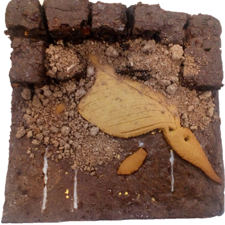 This is Chocolate Extinction, my and <a href="/Gneiss_Laura/">Laura Scott</a>'s  <a href="/DurUniEarthSci/">Durham Earth Science</a> bake off entry. Based on a Liassic ichthyosaur from the Cleveland Basin for an early #FossilFriday.