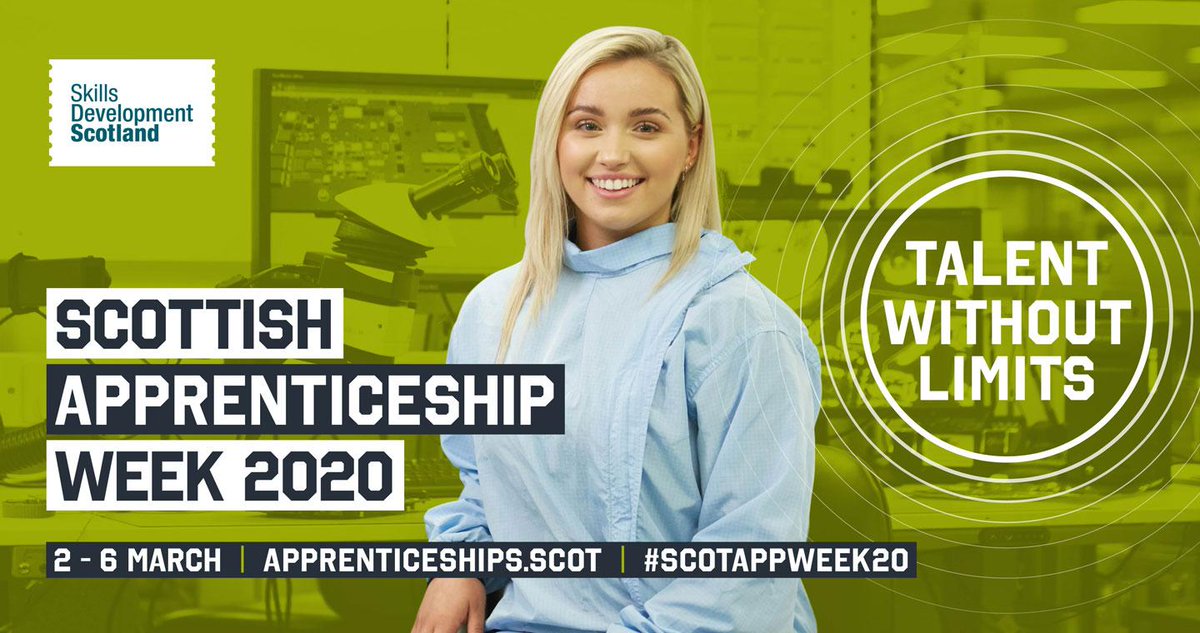 One week until #ScotAppWeek20 and celebrating how apprenticeships support diversity. Keep an eye on our Twitter page next week for some useful information. #MondayMotivation <a href="/sectt628/">SECTT</a> <a href="/skillsdevscot/">Skills Development Scotland</a>