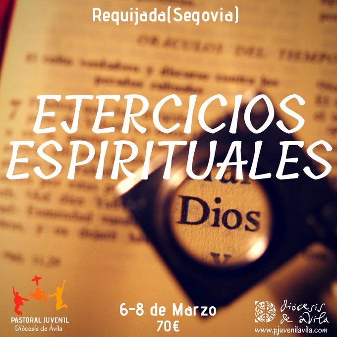 diocesisdeavila's tweet photo. Una vez que dé comienzo la #Cuaresma2020, te proponemos varias opciones para preparar tu corazón y tu alma para la gran fiesta de la Pascua.
Por ejemplo, los ejercicios espirituales para jóvenes que tendrán lugar del 6 al 8 de marzo. https://t.co/KdZBPtY5lL