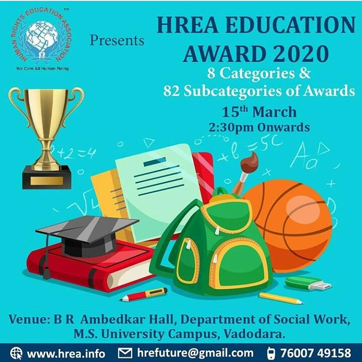 NewsOfGujrat2's tweet photo. Human Rights Education Association #Presents #HREA #EDUCATION #AWARD #2020
Date: 15th March 2020
Time:2:30pm Onwards
Venue: B R Ambedkar Hall, Department of Social Work, M.S. University Campus, Vadodara
Human Rights Education Association Vadodara
#Midia #partnar #NewsofGujarat https://t.co/jJhtXbBZCl