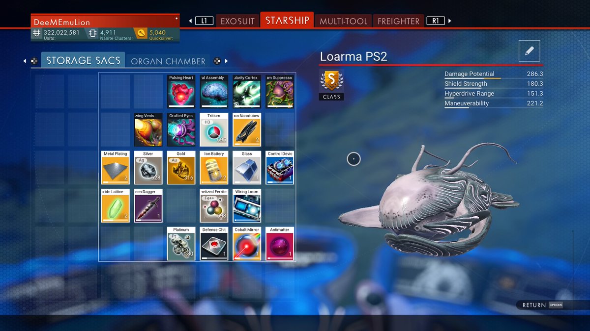 Captain_Admin's tweet photo. My new biomechanical ship is alive, time to go show it off at the Nexus! #NMSCafe #NoMansSky #LivingShip #PS4 #42SE https://t.co/aDF6ZmCyB5