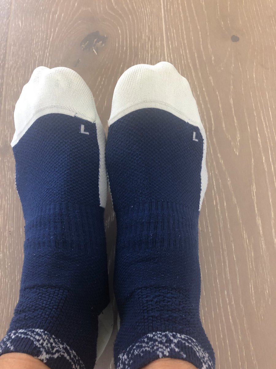socks with l and r on them