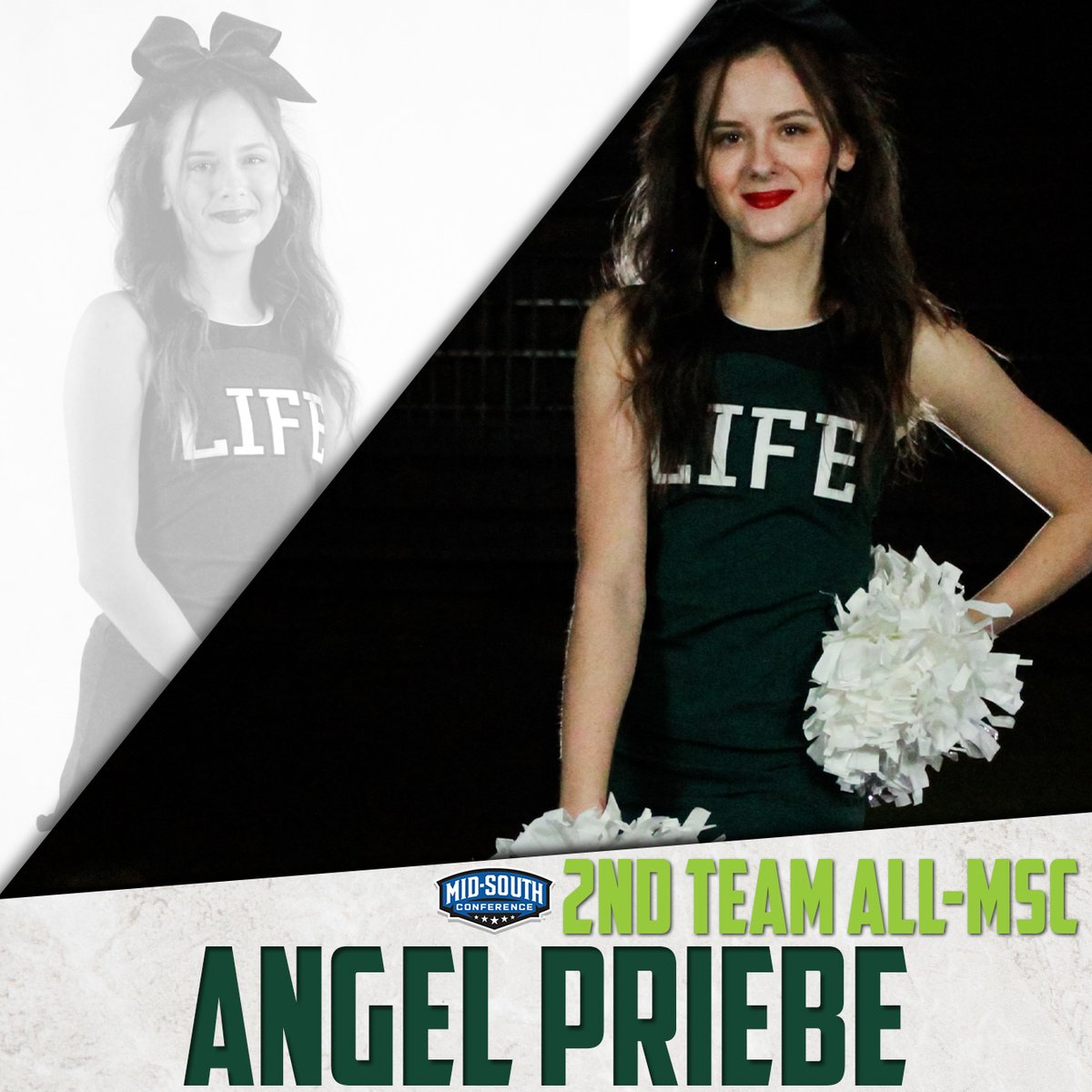 At the <a href="/MidSouthSports/">Mid-South Conference</a>  cheer championships, Natasha Codinach brought home 1st Team All-MSC honors as Angel Priebe garnered 2nd Team All-MSC honors!!