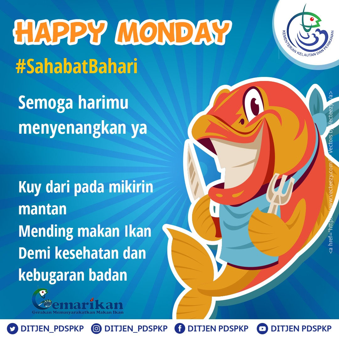 Hi #SahabatBahari,
Ikan di bawah namanya Leile,
Dengerin Leile yaa, Happy Monday, Kata Leile juga nggak usah mikirin mantan, selalu makan ikan ya buat kesehatan badan, udah tau dong kalau kandungan gizi pada ikan banyak sekali...
<a href="/kkpgoid/">KKP RI</a> <a href="/AgusSuherman07/">Agus Suherman</a>