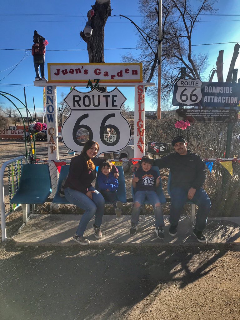 Ever road trip down Route 66? It’s a great way to find hidden gems. @snowcap #route66 #roadtripwithkids #roadtrip #travelkids #kids #seligman #mainstreetusa