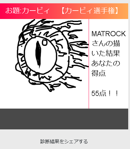 FGOのゲイザー描いたら55点だったわ 