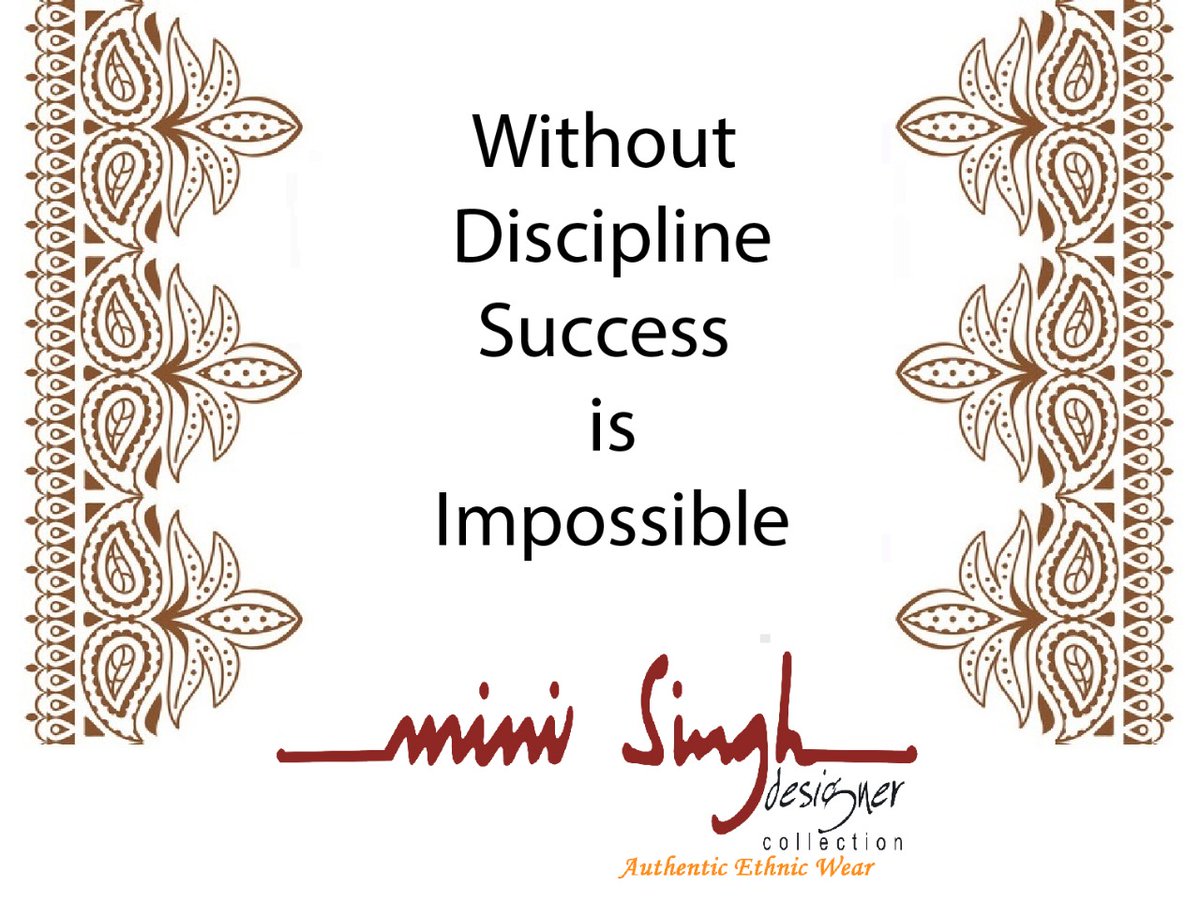MiniSinghDesig1's tweet photo. #Discipline is the key of #Success which makes impossible things #possible. Have A #Nice Day!!
#Minisinghwishes #Minisinghmotivation #Minisinghinspiration #Minisinghoptimism #MinisinghPositivity #MinisinghThoughts #Minisingh #EthnicWear https://t.co/o4brwW5qE3