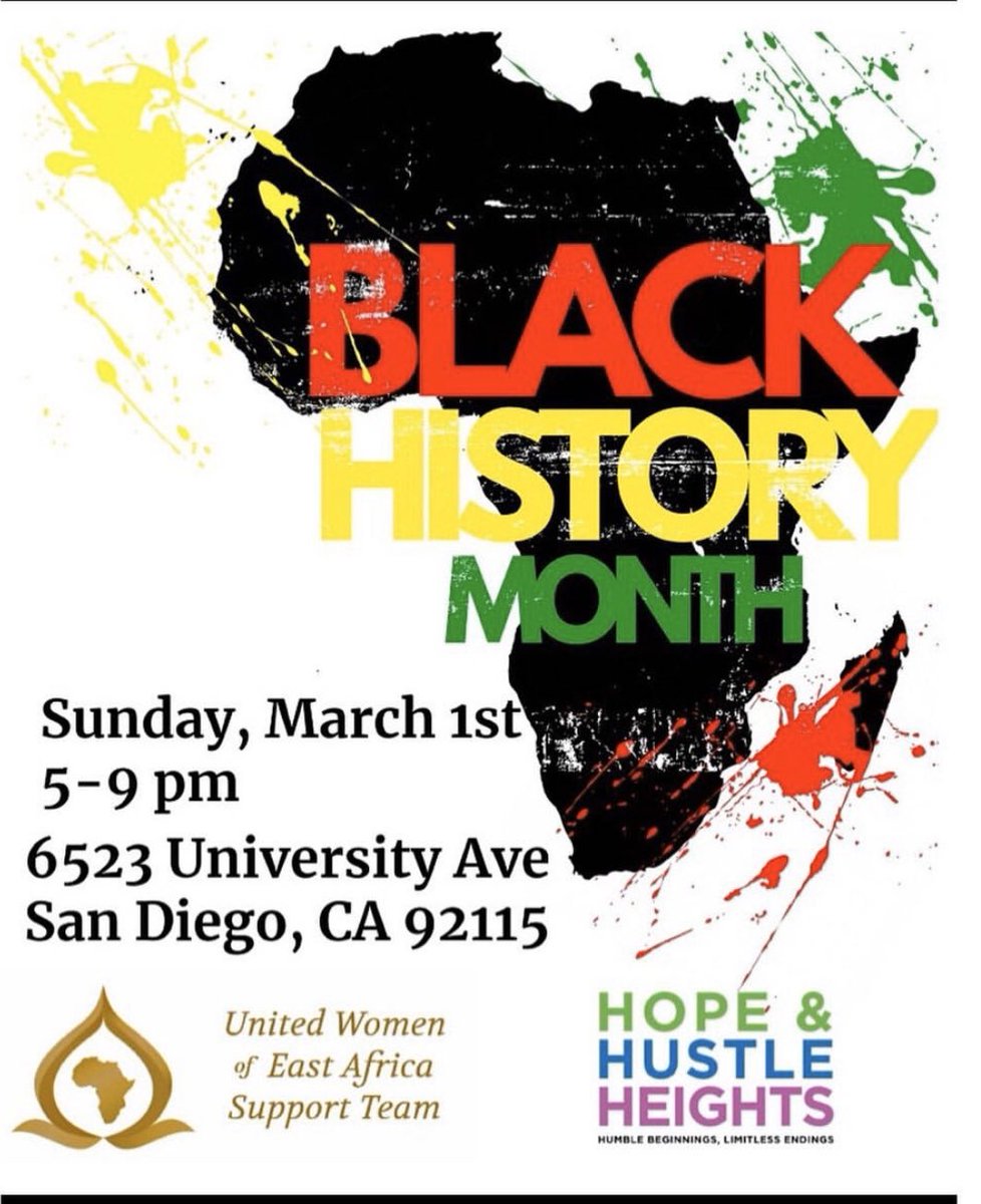 uweast1's tweet photo. We are collaborating with @hopehustleheights to bring you all a black history month special!
#uweast #hopehusleheights #blackhistory365 #blackhistorymonth2020 #collaborationovercompetition #unityisdiversity #2020goals #sandiego #mentalhealth https://t.co/xRSAPwbN11