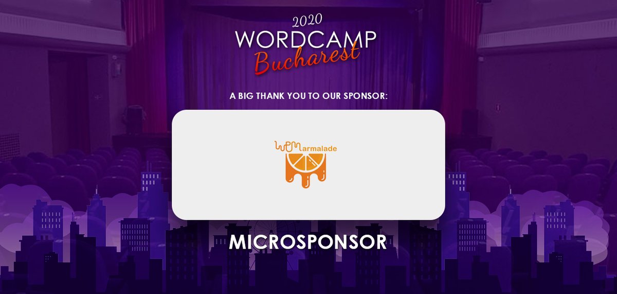 Join us today in saying a big thank you to WPMarmalade for supporting WordCamp Bucharest as a micro sponsor 2020.bucharest.wordcamp.org/2020/02/24/tha… 
😍 Don’t forget to get your ticket! bit.ly/wcbuc2020ticke… #wcbuc #wordcamp #62daysleft