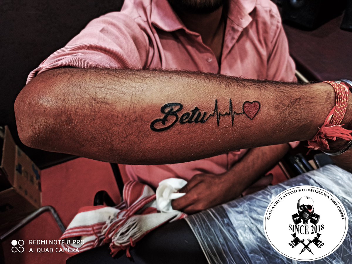 Bharati name tattoo design with heart shape ♥️#youtubeshorts #viralshort  #trending #art - YouTube