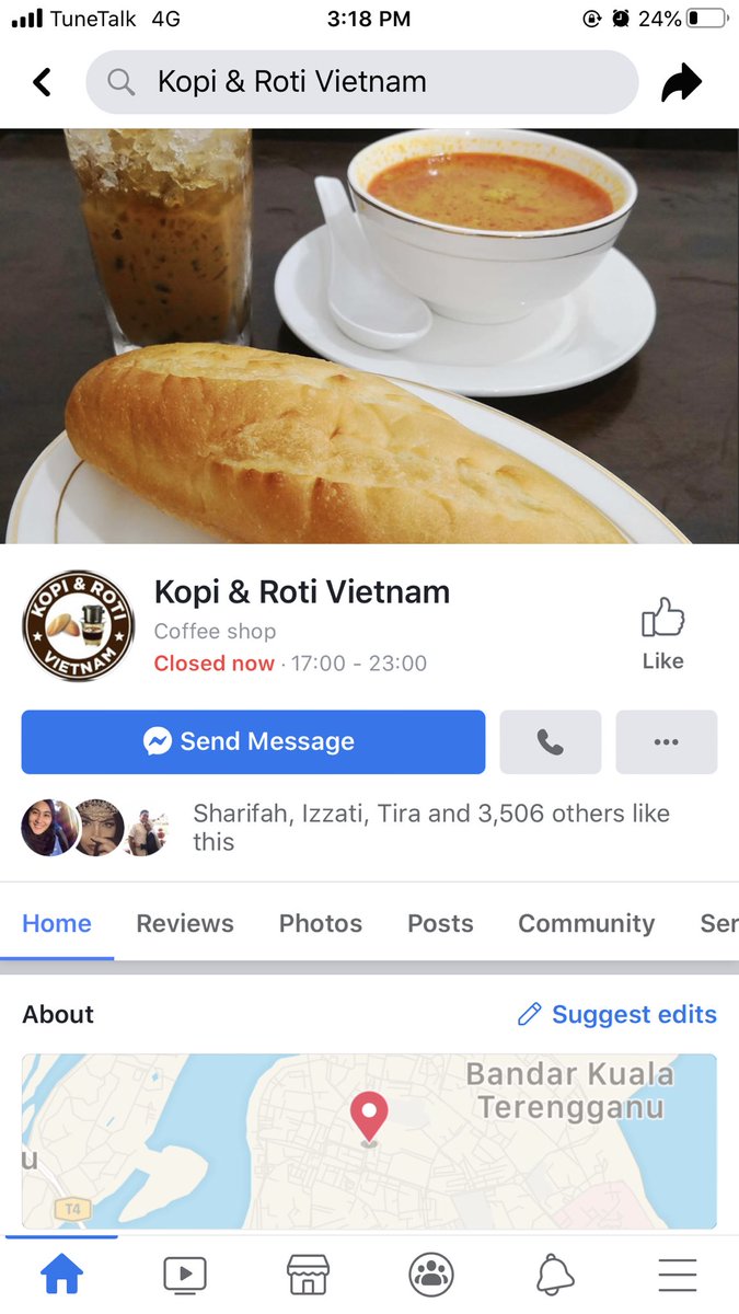 Kopi & Roti Vietnam @ ChenderingKopi ais dia  lepastu layan pulak roti cicah kari ayam dia. Bak orang terengganu kata “well blended” dengan rasa  #TernakLemakBersamaSaroh