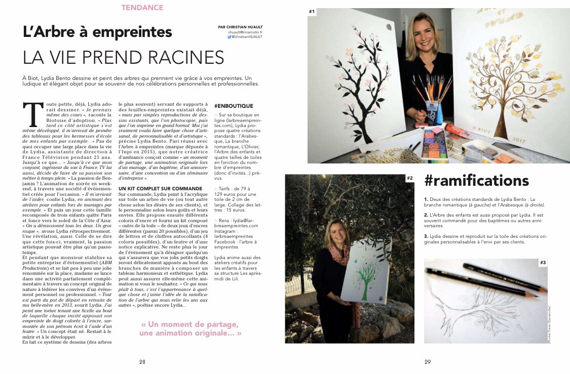 arbreaempreinte's tweet photo. Merci @ChristianHUAULT @Nice_Matin @VilledeNice pour ce magnifique article dans #nous #Nice06 #nicematin #weddingprintree #weddingtree #fingerprinttree #arbreaempreintesfaitmaison #arbreaempreintesoriginal #larbreaempreintes #arbreaempreintes #arbreaempreinte https://t.co/b4f8XC8FEm