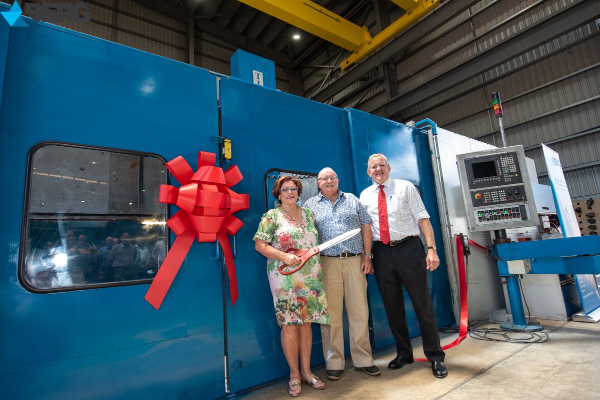 WeAreBerg's tweet photo. Last 20th Feb, #BergEngineering host an Open Day at our Gladstone Workshop. The highlight of the day was the unveiling of our new state-of-the-art Titan SC 40/50-4HY Double Column Vertical Boring & Turning Mill. This new machine, thought to be QLD’s largest machine of its kind. https://t.co/TPCs3AZ9ZQ