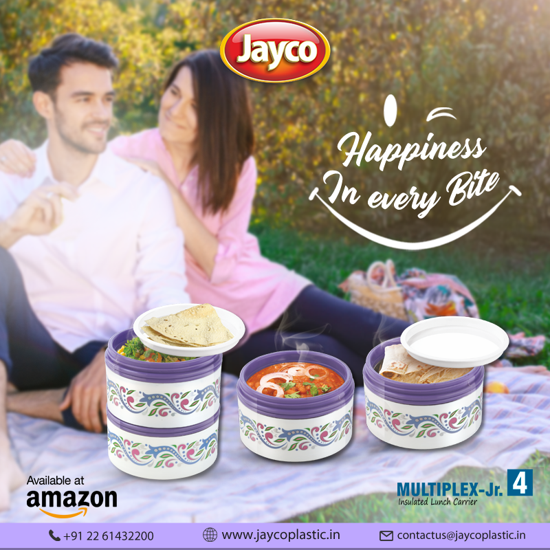 JaycoPlastic's tweet photo. Carry your meals in Jayco multiplex jr insulated lunch carrier and enjoy your warm food anywhere!!
For more details visit: https://t.co/QDRXSB1Rab
#Jayco #Multiplextiffin #Insulatedtiffins #Lunchtiffin #Warmfood #Hotfood #Warmmeal #Hotmeal #Trending #AirTight #MagicSeal #Colors https://t.co/FgdyzxfJCt