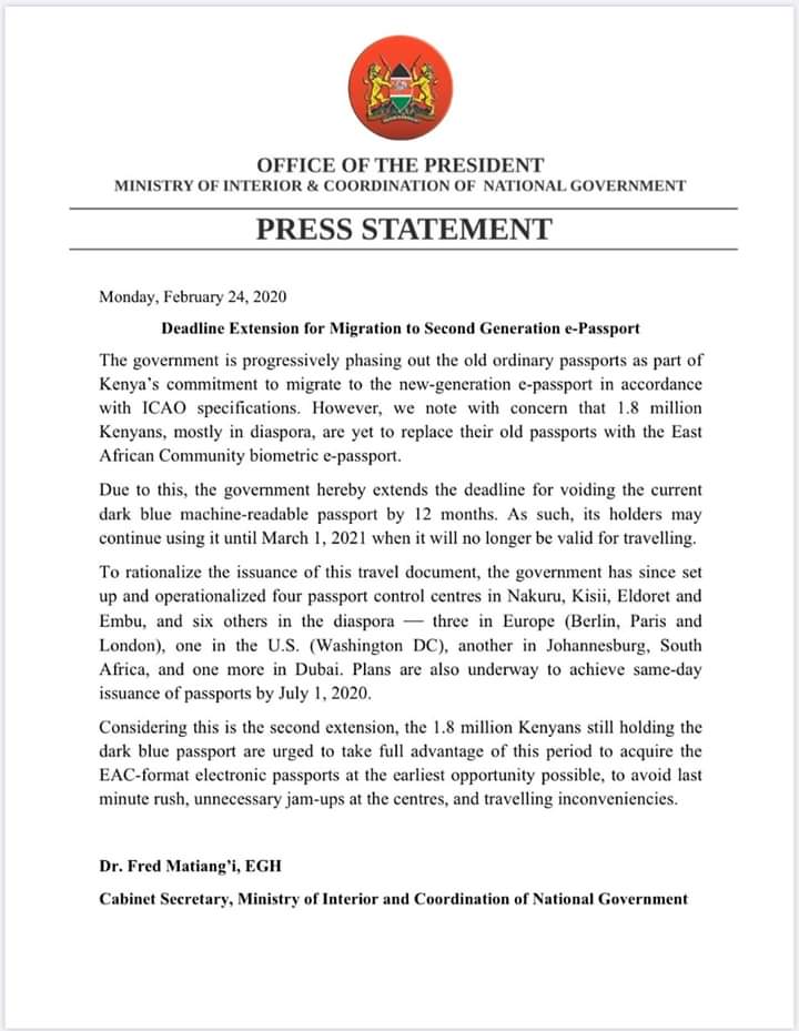 Morning all 🌞, Government extends the use of old passport by 12 months, to March 2021. Good news, had not renewed mine.