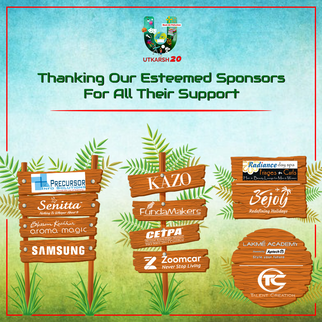 BBD_UNIVERSITY's tweet photo. #Utkarsh2020
The success of #Utkarsh is not possible without the support of our trusted #sponsors.
We thank all our sponsors for sponsoring Utkarsh and helping us making it a great hit!
#BBDUniversity #ShapingGenerations #BeatAirPollution #CollegeFest
https://t.co/VSGzVu9lfw https://t.co/LbTjpkiMON