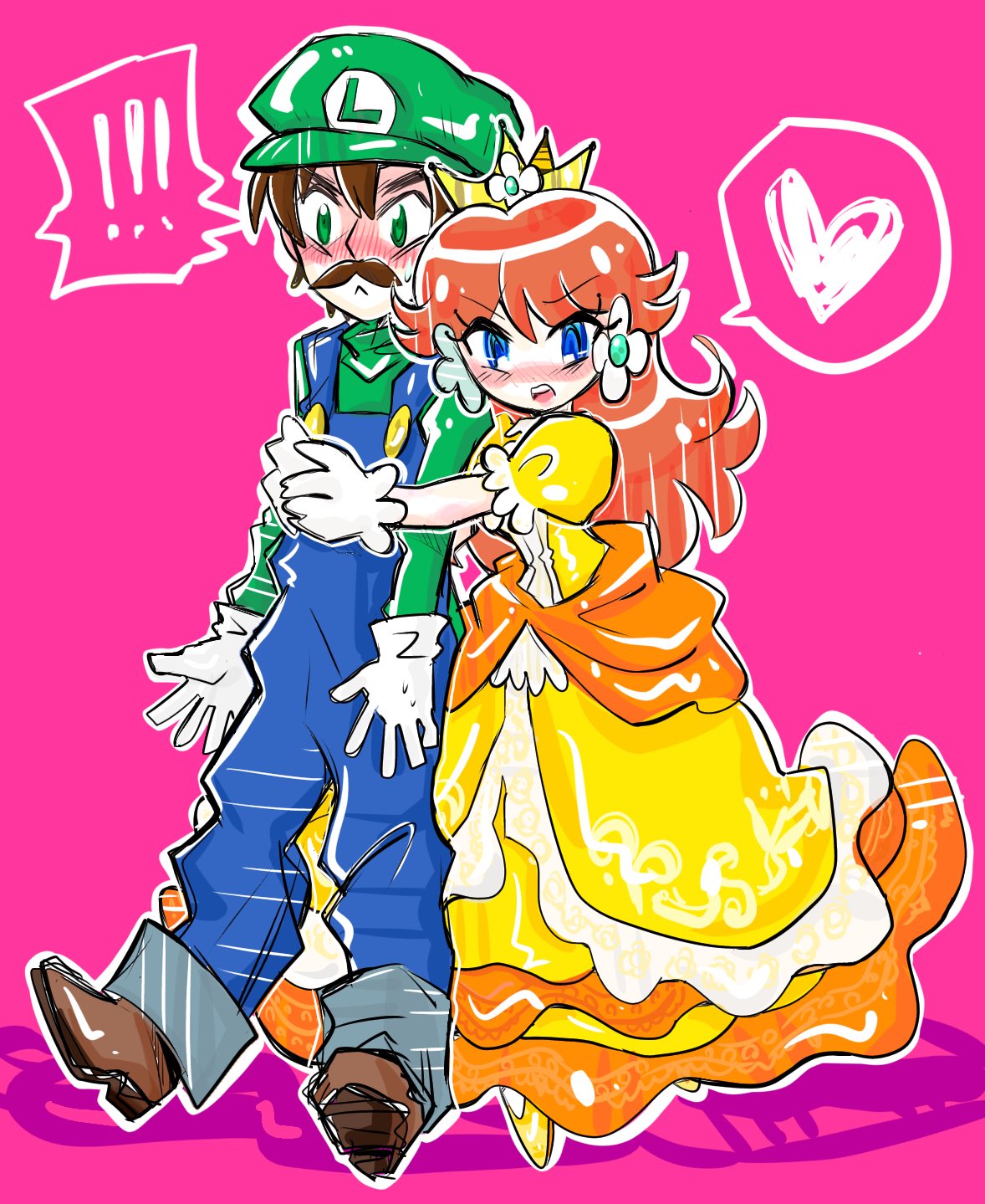 きりほし Rt Rkugakisuru Princessdaisy Luigi デイジー姫 ルイージ イラスト Supermario ルイデジ スーパーマリオ マリオ らくがき T Co q8ln9jaw Twitter