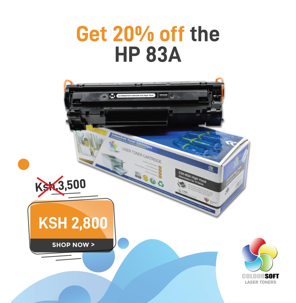 ColoursoftT's tweet image. New week, new offer!
Get the HP 83A compatible toner at 20% off, now going for Kshs. 2,800.
Call us on 0795 797703 to place your order.
#PrintMoreForLess #KOTLoyalsOnly
