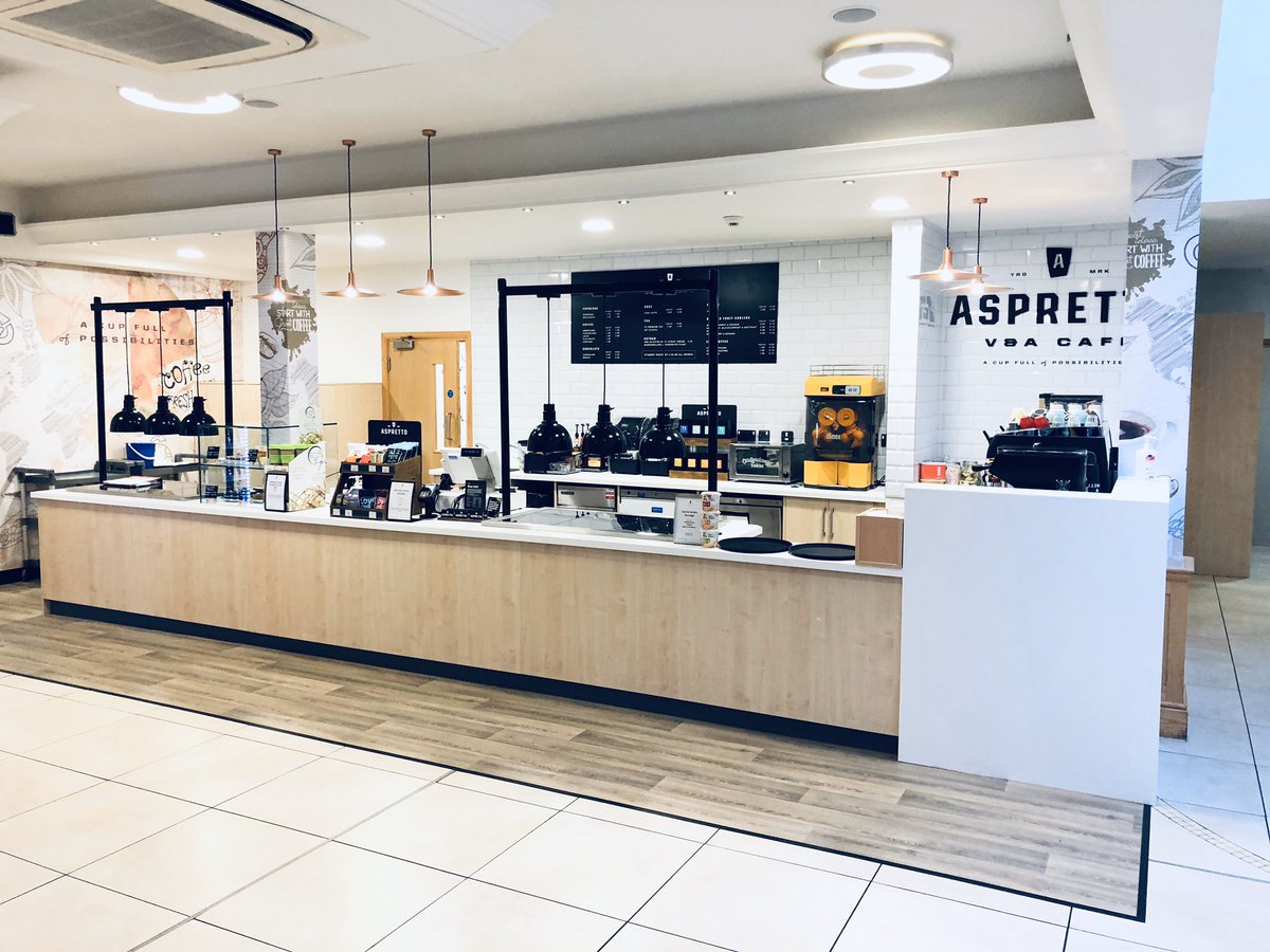 TimFurn's tweet image. Very proud to unveil the updated V&amp;amp;A Cafe with Aspretto coffee @WellingtonUK. A very tight schedule for the @aggoralockhart team, great job!! Special thanks to Chris &amp;amp; Karen at Welly and our service ops team @plars13 @jfw1970 @SodexoUK_IRE @Jeremyalderton @racarter98