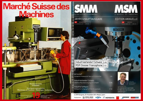 MSM_Suisse's tweet photo. 100 ans s'écoulent entre la page de couverture du Marché Suisse des Machines et l'actuel MSM. Fehlmann est toujours un des leaders suisses, de même pour le duo MSM+SMM. Le SMM fête cette année ses 120 ans d'existence avec une édition spéciale et unique https://t.co/f0Pg5sxgc2 https://t.co/OzXAjvjmLa