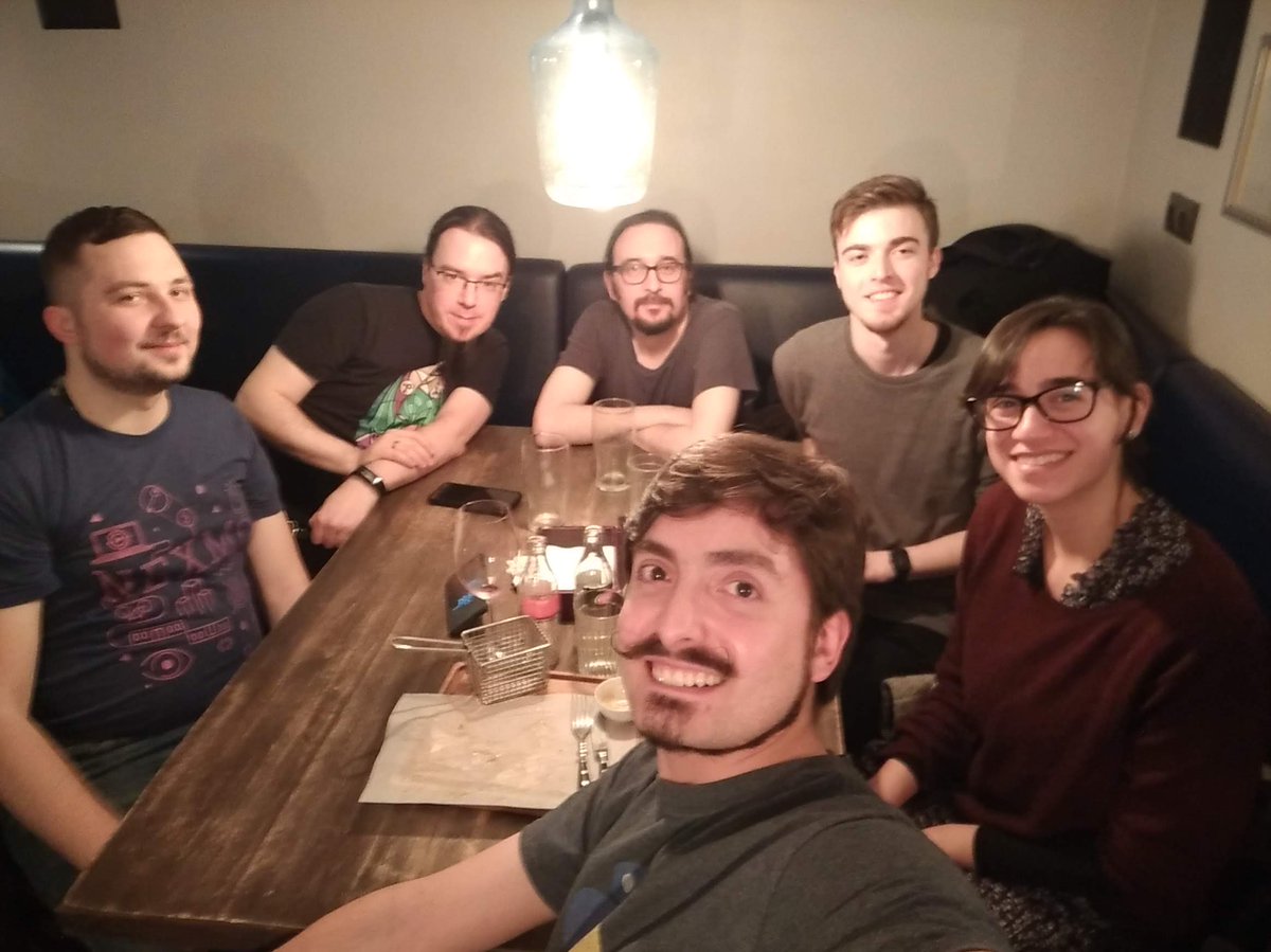 tiangolo's tweet photo. I met some great Python minds at @pyconby π€ππ
And I had the chance to go for dinner with @ChristianHeimes, @ronanlamy, @tez_romach, @webKnjaZ, @Mariacamilagl30, and my impostor syndrome, the night before #PyConBy π
ππ https://t.co/b3WCMH4m3z