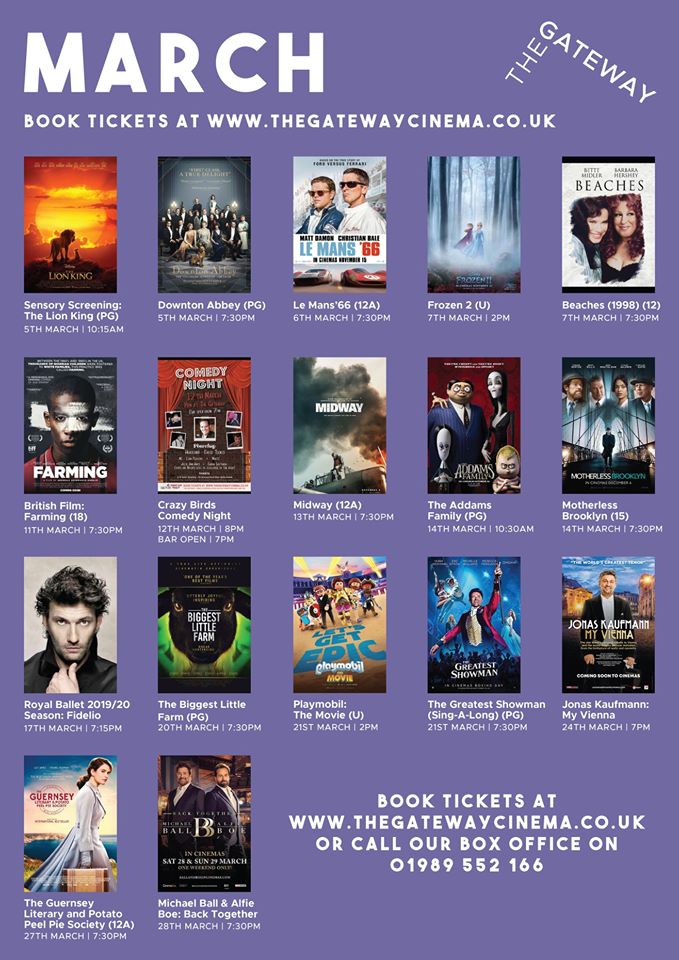 EatSleepLiveHfd's tweet photo. There's plenty of great #films to watch at @The_Gateway2018 in March #HerefordHour.
Take a look.
https://t.co/8LuOYro14C

#eatsleepliveherefordshire https://t.co/5svBRxQ6Xb