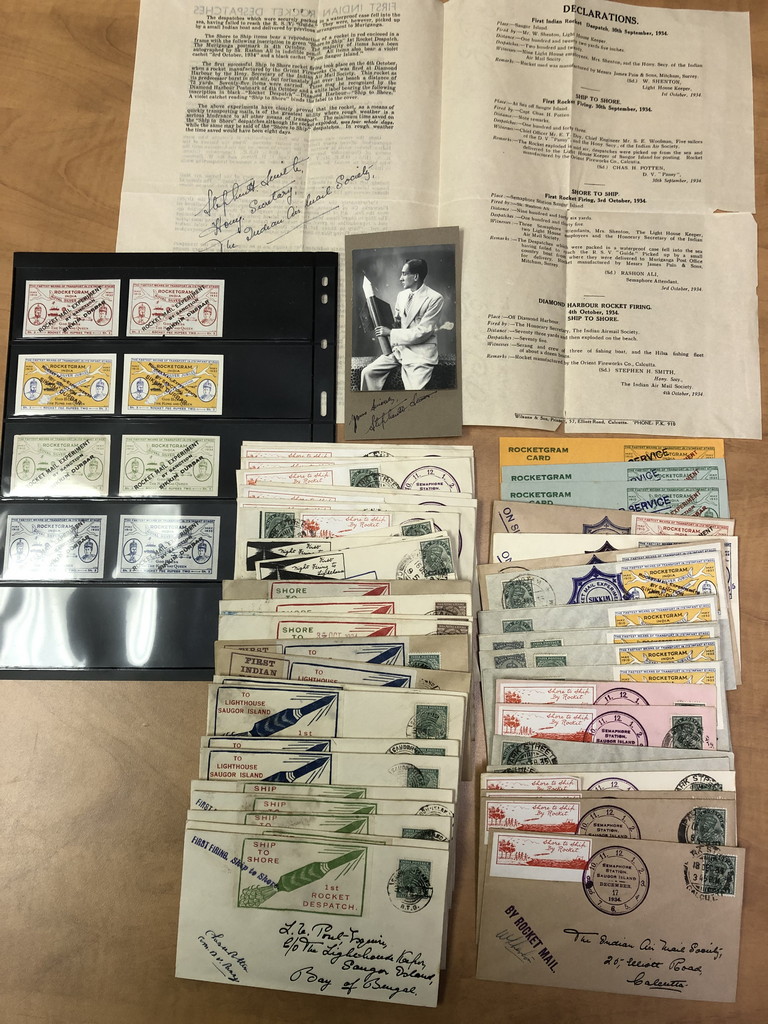 SparksAuctions's tweet image. Not often we feature a great realization for "collection remainder"! Lot 1594, balance of India Rocket Mail collection, sold for C$3,744 bit.ly/2v01T9D #India #LeonVictorPont #RocketMail