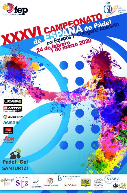 🔜 EMPIEZA LA COMPETICION!
El próximo viernes comenzará la lucha por el título 
del Campeonato de España por equipos de 1ª #CEE1aFEP en <a href="/padelandgol/">Padel&Gol</a> (Bizkaia) 
Aquí cruces y horarios 
👉 bit.ly/38VwNi6
Recuerda! las finales en directo 📺 @laligasportstv
📆 1/3/2020 10:15