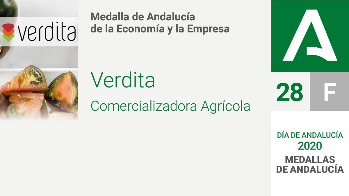 saboresalmeria's tweet photo. 🏅Enhorabuena a #Verdita que ha recibido la Medalla de la Economía y la Empresa de la @AndaluciaJunta @unicagroup @cooperativacasi y @biosabor_agro comercializan un tomate de gran calidad y sabor. Producto #gourmet de nuestra provincia.
#28F40años https://t.co/bQj5SwnBUD
