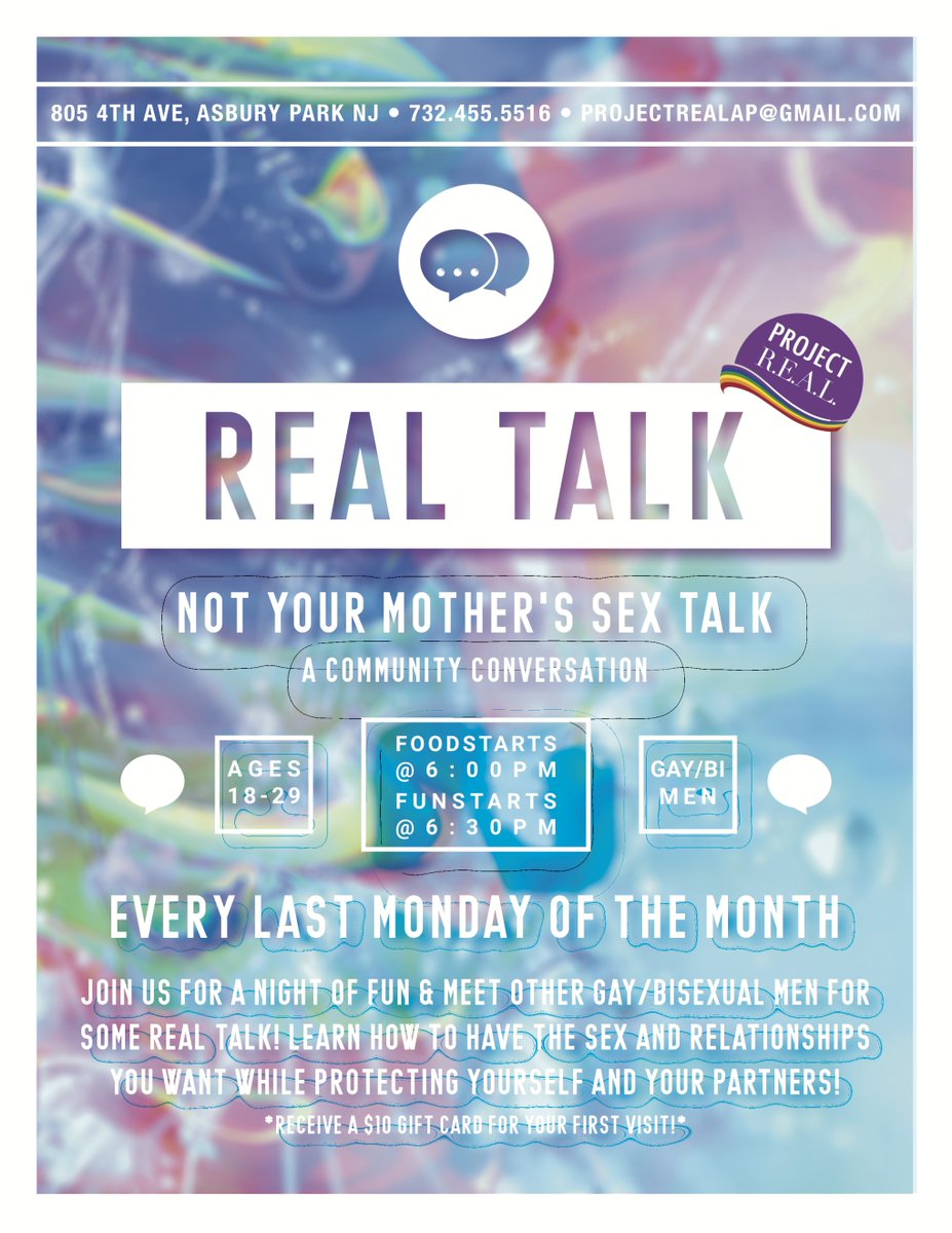 ProjectRealAP's tweet photo. TONIGHT, let's get REAL. The birds and the bees did not describe what gets you off.  Join this community conversation among gay/bi/queer men about getting what you need out of your sexual relationships while minimizing risk to your physical and mental health. https://t.co/GEydVNUZYt