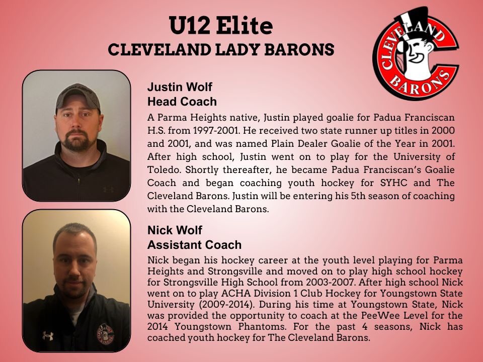 CLELadyBarons's tweet photo. The U12 Elite Lady Barons coaches for the 2020-2021 season! https://t.co/Vmnm72Cs0B