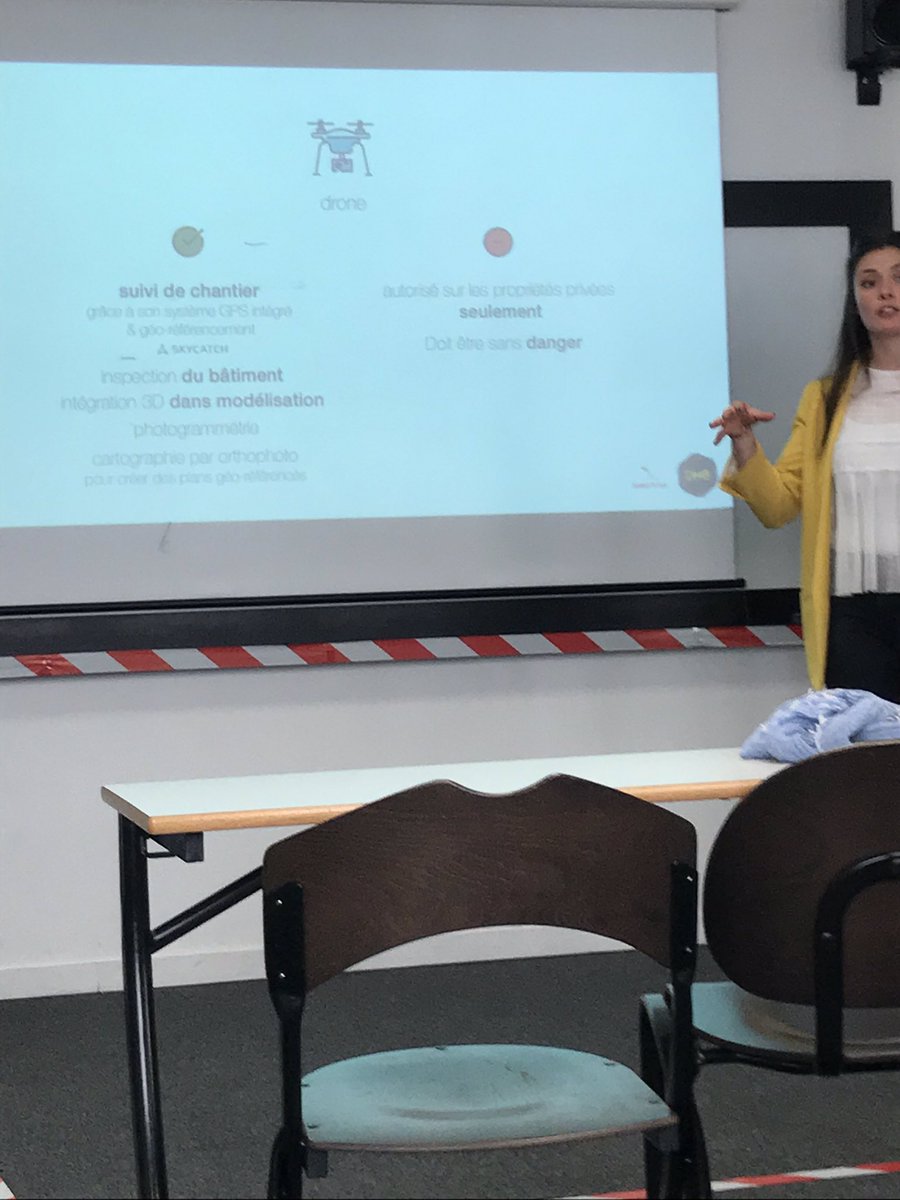 #MBADMB Master class sur la digitalisation du bâtiment  <a href="/LisaCharbonnea2/">Lisa Charbonneau</a> nous parle de l'utilisation des drones sur les chantiers <a href="/MBADMB/">mbadmb</a> <a href="/VincentMontet/">Vincent MONTET</a> <a href="/ArnaultChatel/">Arnault Chatel</a>
