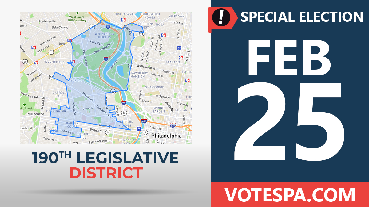 Special Election on February 25 for the 190th legislative district in Philadelphia