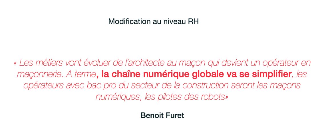 La digitalisation du secteur de la #construction passe par la #TransfoNum des métiers 

#bimbatboum #MBADMB <a href="/ArnaultChatel/">Arnault Chatel</a> <a href="/VincentMontet/">Vincent MONTET</a>