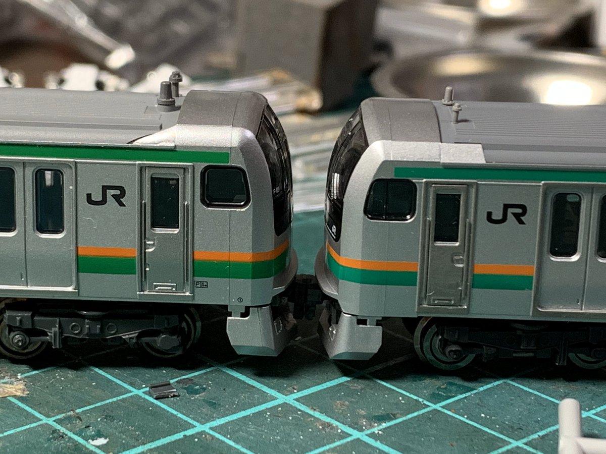 ③ E217系 湘南色 TOMIX&KATOのハイブリッド編成です。基本10両がKATO