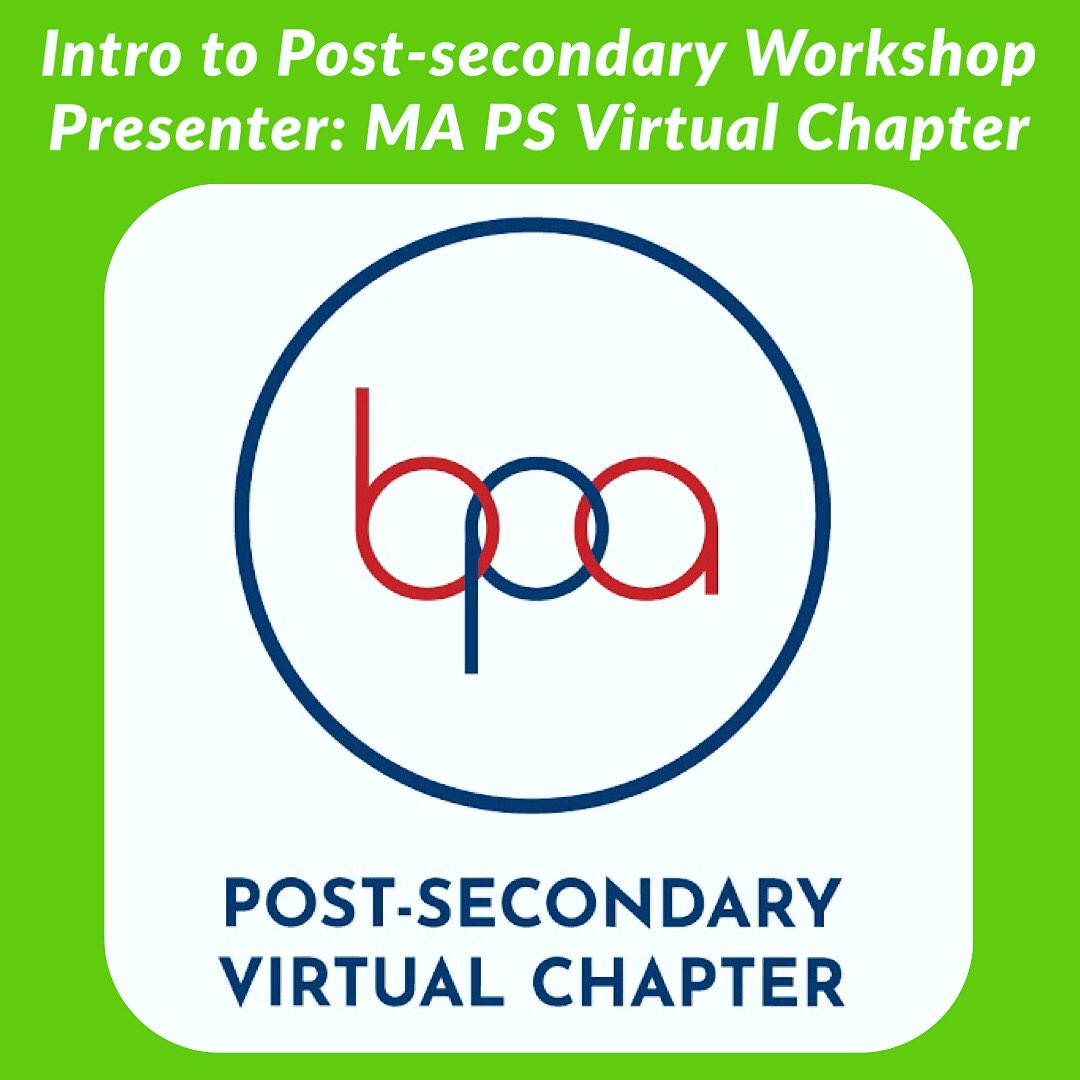 MassBPA's tweet photo. We’re only FIVE days away from SLC!!  #MASLC2020 #BPAALLDAY We’re hosting a #Postsecondary workshop! Make sure to attend! https://t.co/mJ173MKE8c