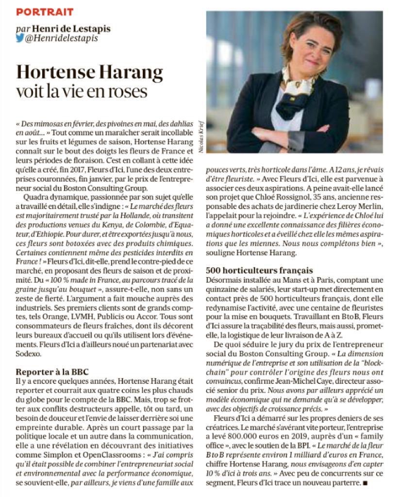 Bon, j’aurais préféré « fine fleur de la #tech4good » en titre mais 🙏🏻🙏🏻🙏🏻 <a href="/LesEchos/">Les Echos</a> pour ce beau portrait ! Et merci @jeanmichelcaye du <a href="/BCGinFrance/">BCGinFrance</a> et <a href="/Romanet/">Augustin de Romanet</a> de votre confiance en la puissance de notre modèle économique 🚀💪🏻