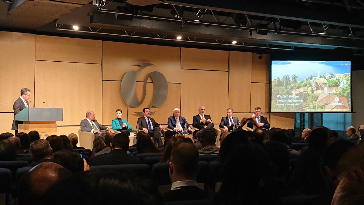 IC_tweets's tweet photo. Not only do we work with investors and entrepreneurs on the ground we also work with policy makers. Happy to be at the #wbis2020 with all the Western Balkans presidents https://t.co/c0dpKFfXzO