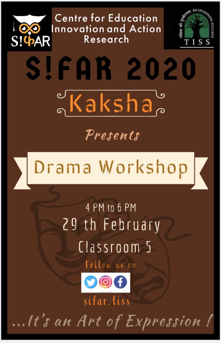 Sifar2020's tweet photo. "If you have the words, there's always a chance that you'll find the way." - Seamus Heaney. This workshop explores the different tasks involved in putting together a play with a special focus on different methods of expression used by actors. Drama workshop for adults!
#SIFAR2020 https://t.co/C6TZs6CPhp